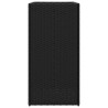 Donica ogrodowa, czarna, 40x40x80 cm, rattan PE