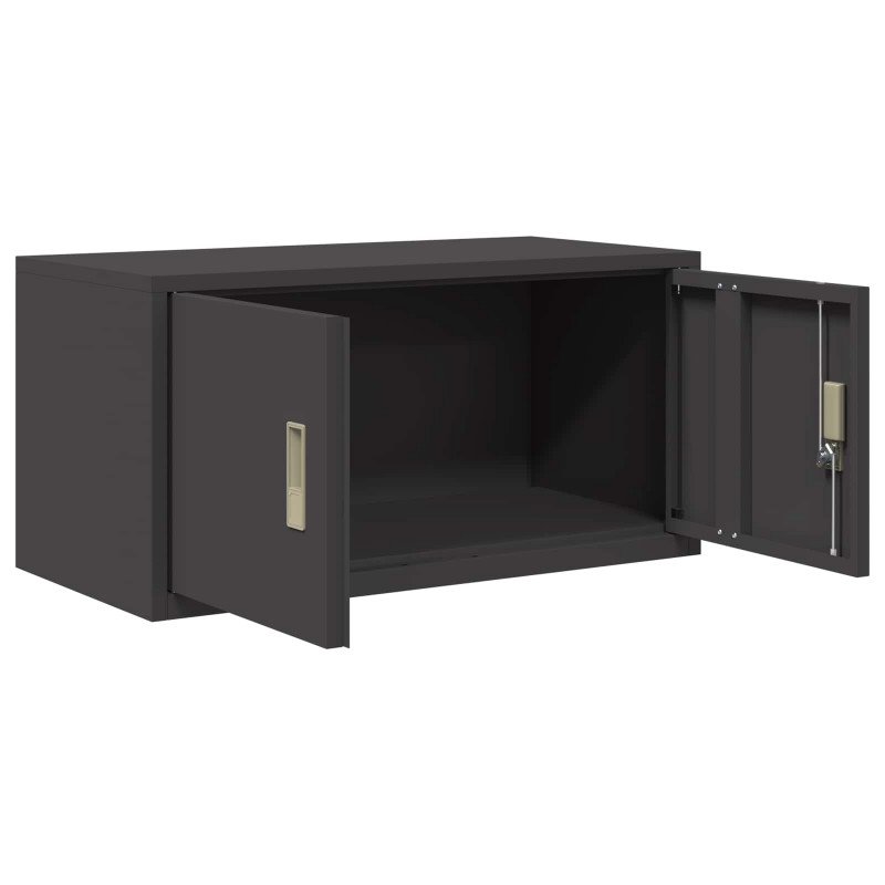 Szafka do przechowywania Czarny 80 x 40 x 40 cm Stal