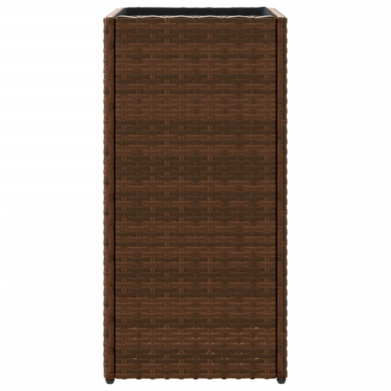 Donica ogrodowa, brązowa, 30x30x60 cm, rattan PE