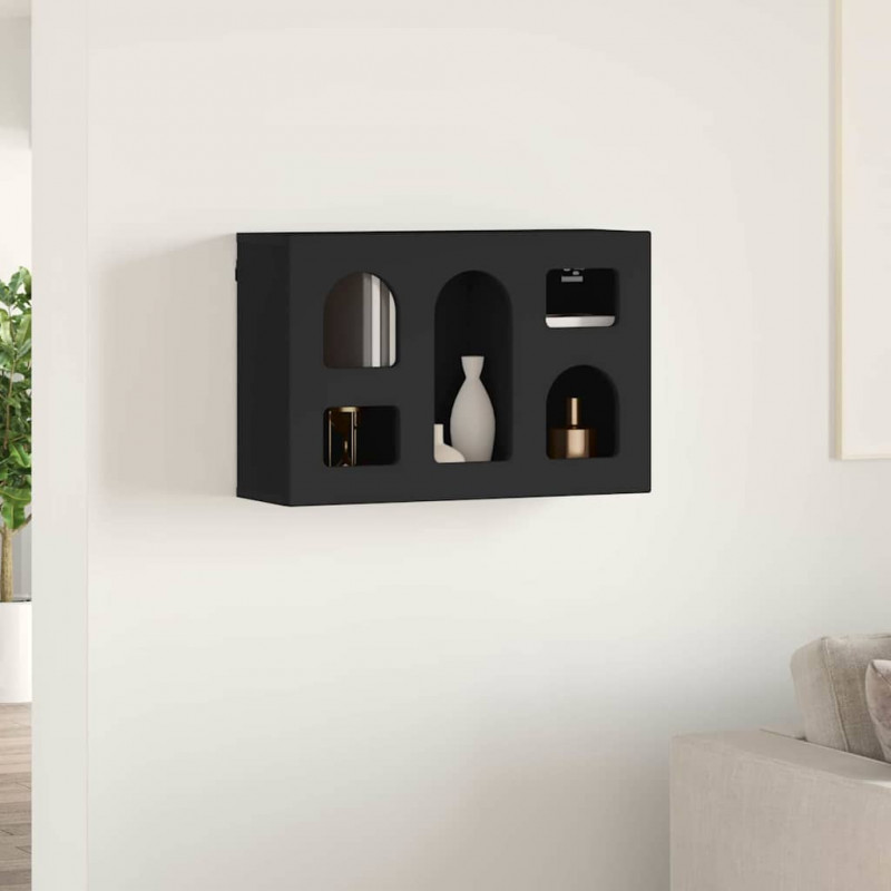 Szafka wisząca Czarny 60 x 20 x 40 cm Materiał drewnopochodny