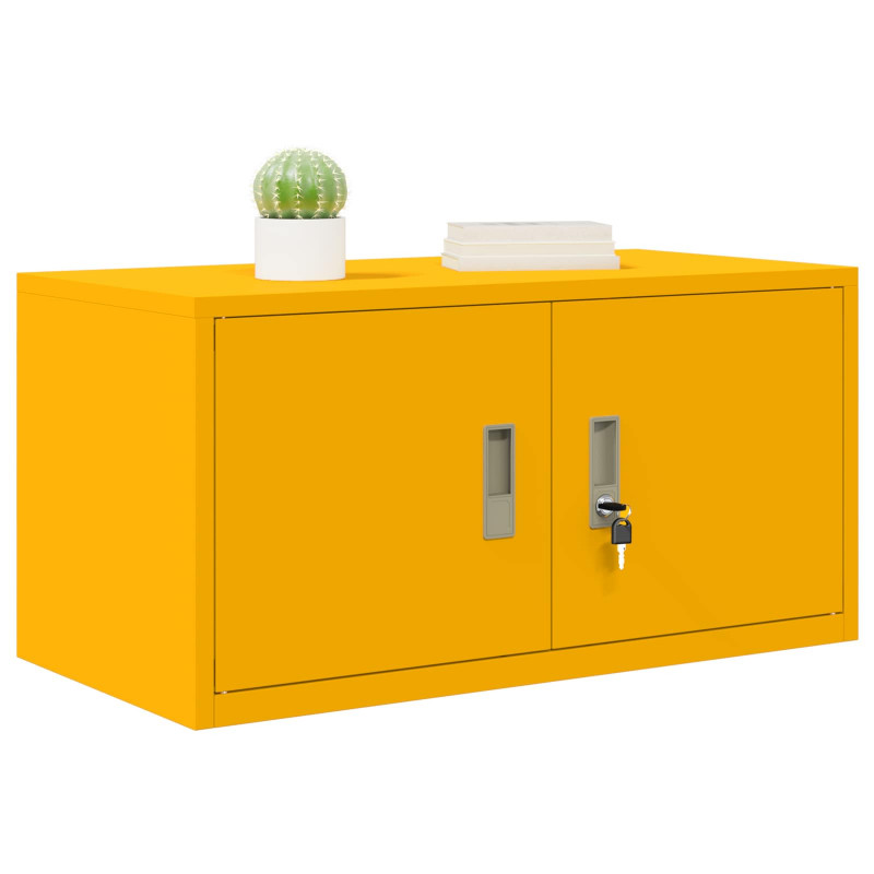 Szafka do przechowywania Musztardowy Żółty 80 x 40 x 40 cm Stal