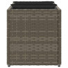 Donica ogrodowa z 3 wkładami, szara, 105x30x32 cm, rattan PE