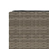 Donica ogrodowa z 3 wkładami, szara, 105x30x32 cm, rattan PE
