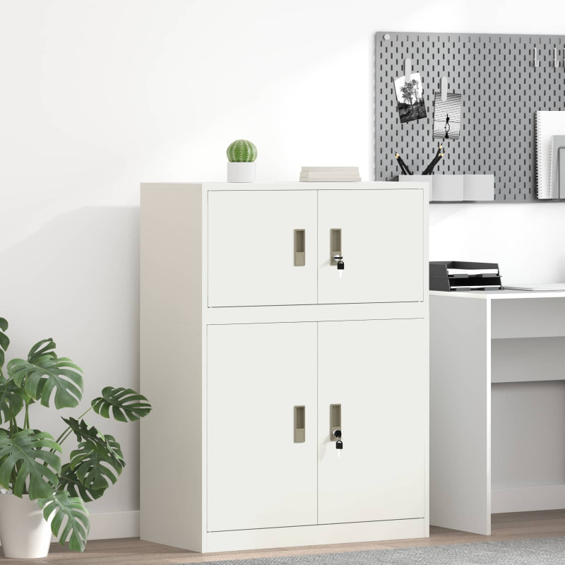 Szafka do przechowywania Biały 80 x 40 x 40 cm Stal