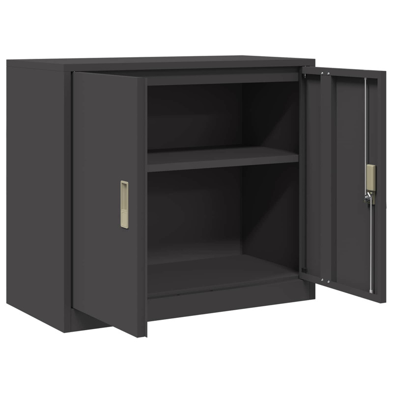 Szafka do przechowywania Czarny 80 x 40 x 70 cm Stal