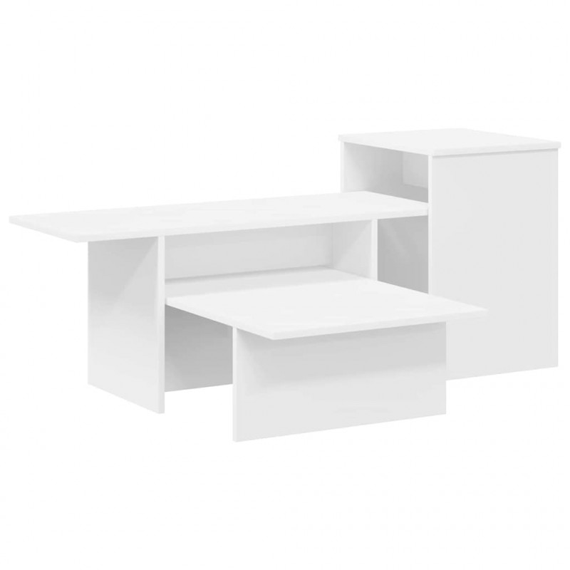 Konsola Biały 91,5 x 35 x 38,5 cm Materiał drewnopochodny
