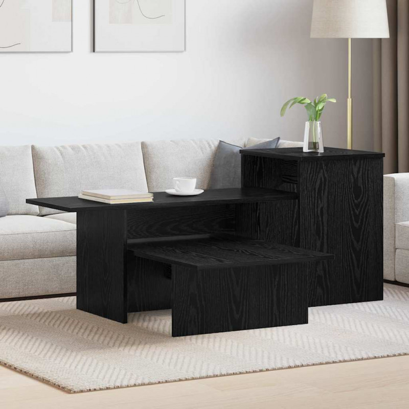 Konsola Czarny Dąb 91,5 x 35 x 38,5 cm Materiał drewnopochodny