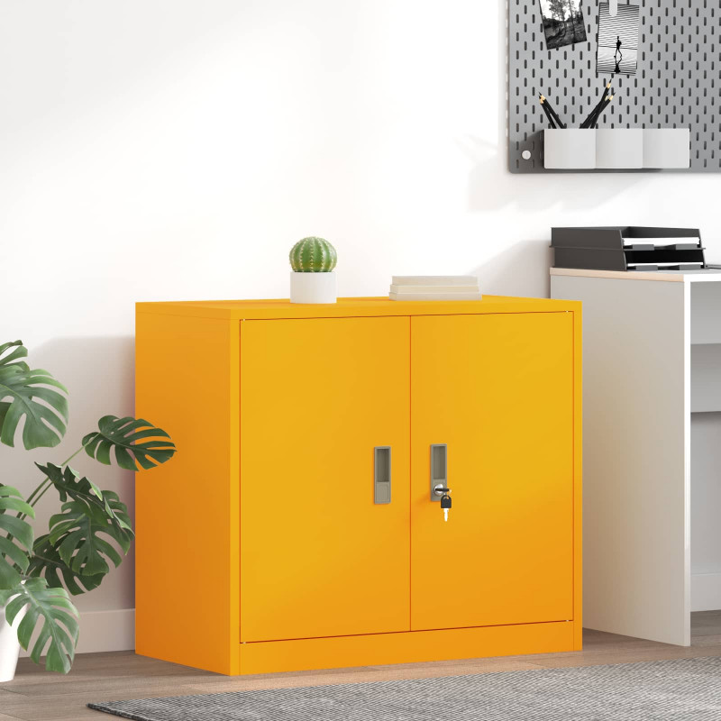 Szafka do przechowywania Musztardowy Żółty 80 x 40 x 70 cm Stal