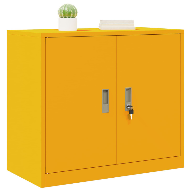 Szafka do przechowywania Musztardowy Żółty 80 x 40 x 70 cm Stal