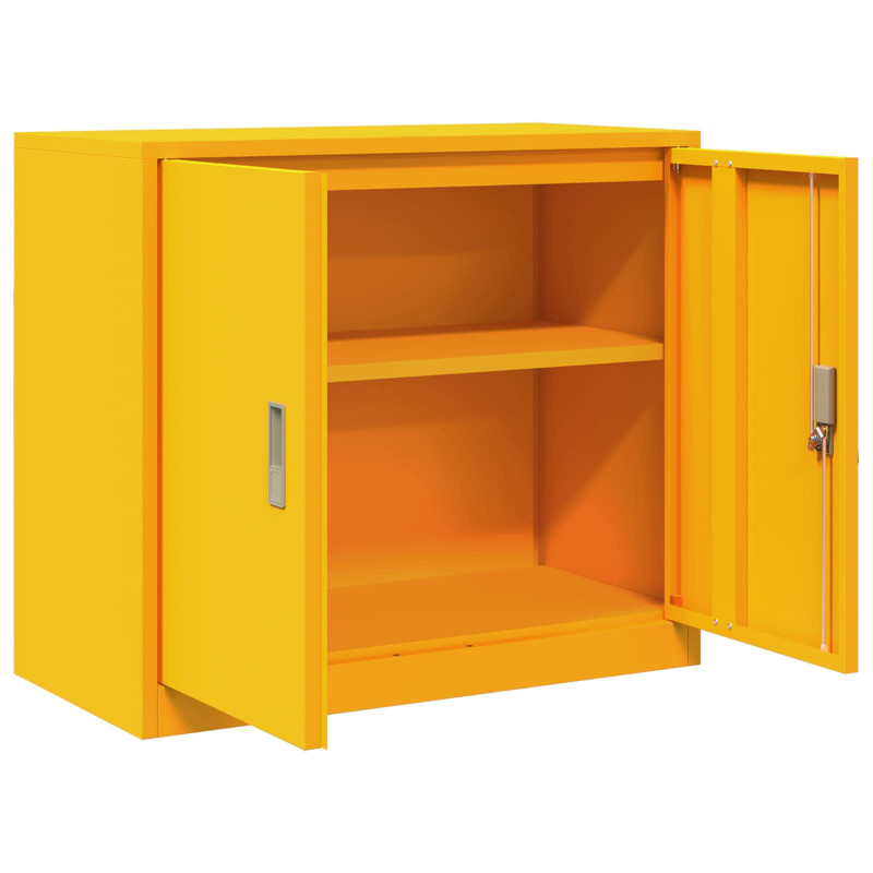 Szafka do przechowywania Musztardowy Żółty 80 x 40 x 70 cm Stal