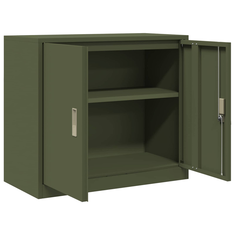 Szafka do przechowywania Zielony oliwkowy 80 x 40 x 70 cm Stal