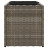 Donica ogrodowa z 2 wkładami, szara, 72x30x32 cm, rattan PE