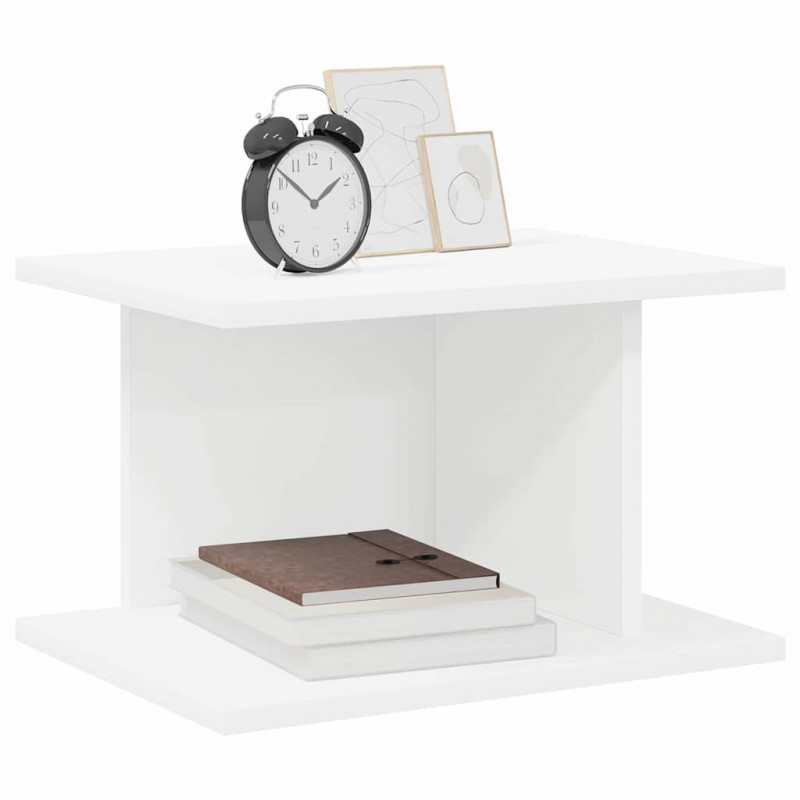 Stolik nocny Biały 40 x 30 x 25 cm Materiał drewnopochodny