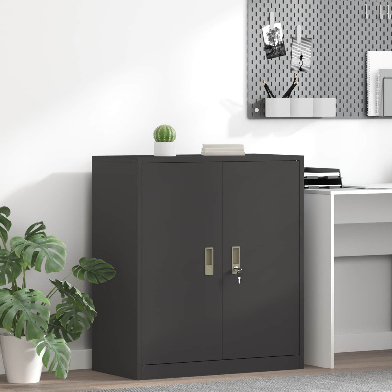 Szafka do przechowywania Czarny 80 x 40 x 90 cm Stal