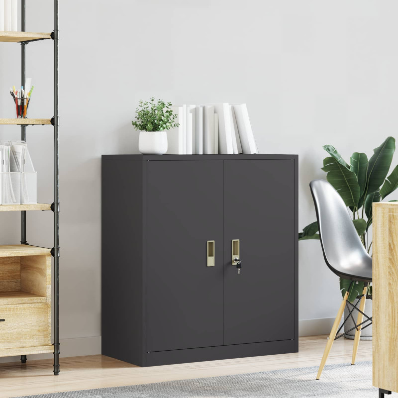 Szafka do przechowywania Czarny 80 x 40 x 90 cm Stal