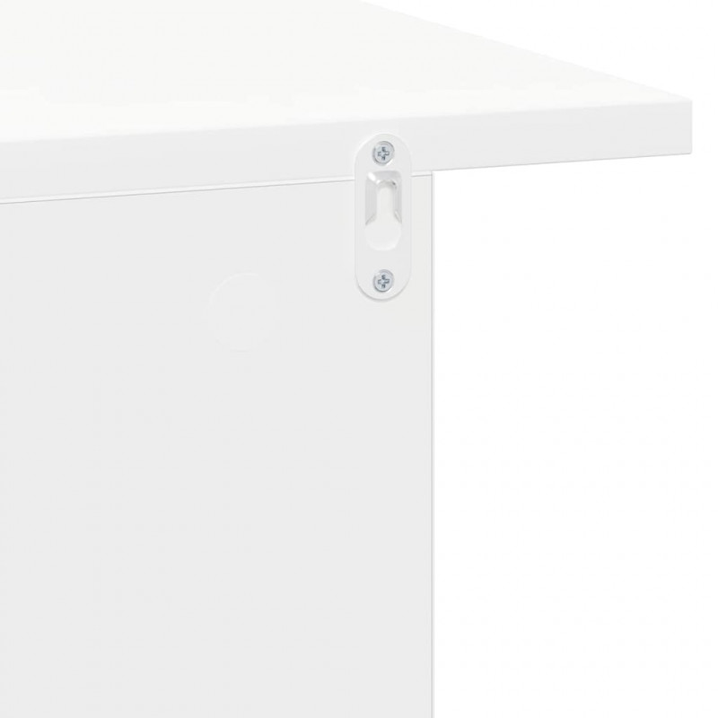 Stolik nocny Biały 40 x 30 x 25 cm Materiał drewnopochodny