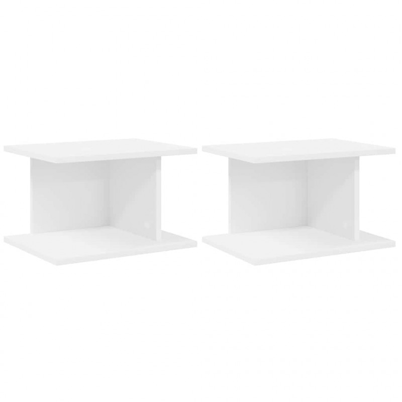 Stolik nocny 2 pcs Biały 40 x 30 x 25 cm