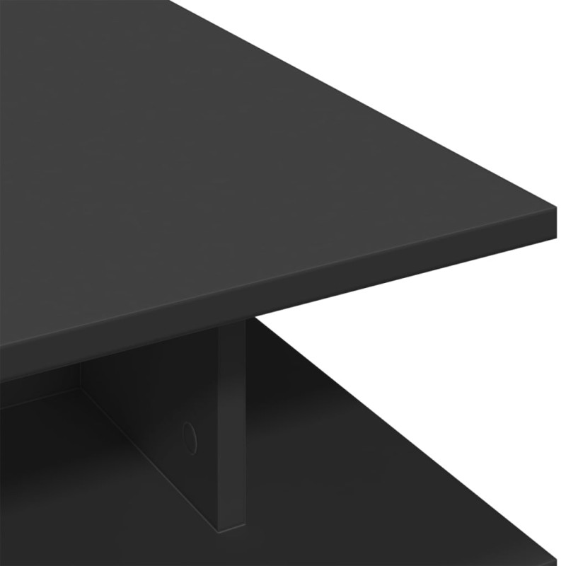 Stolik kawowy, czarny, 102x55x35 cm, materiał drewnopochodny