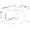 Stolik nocny 2 pcs Biały 40 x 30 x 25 cm