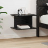 Stolik nocny Czarny Dąb 40 x 30 x 25 cm Materiał drewnopochodny