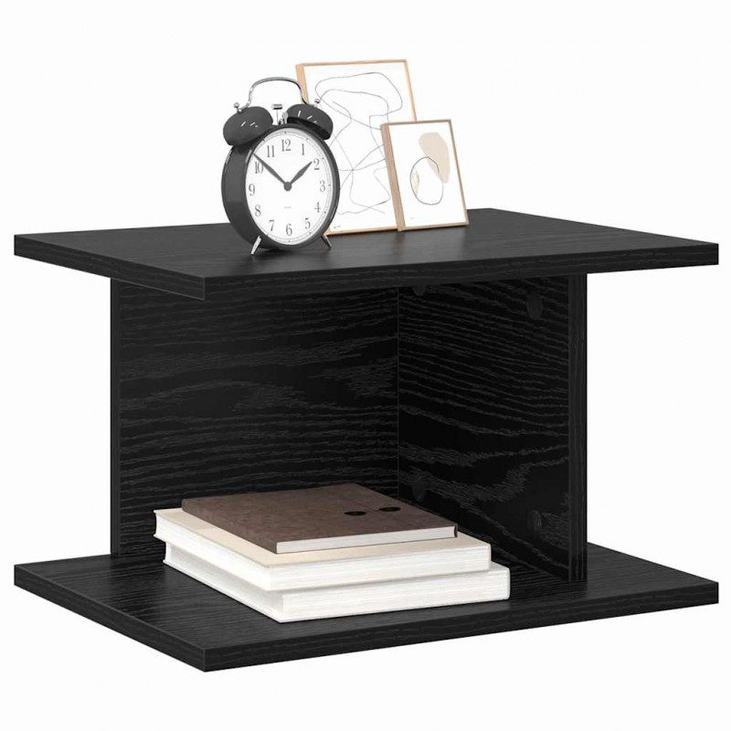 Stolik nocny Czarny Dąb 40 x 30 x 25 cm Materiał drewnopochodny