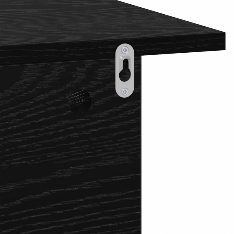 Stolik nocny 2 pcs Czarny Dąb 40 x 30 x 25 cm