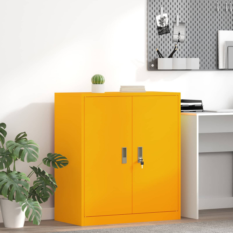 Szafka do przechowywania Musztardowy Żółty 80 x 40 x 90 cm Stal