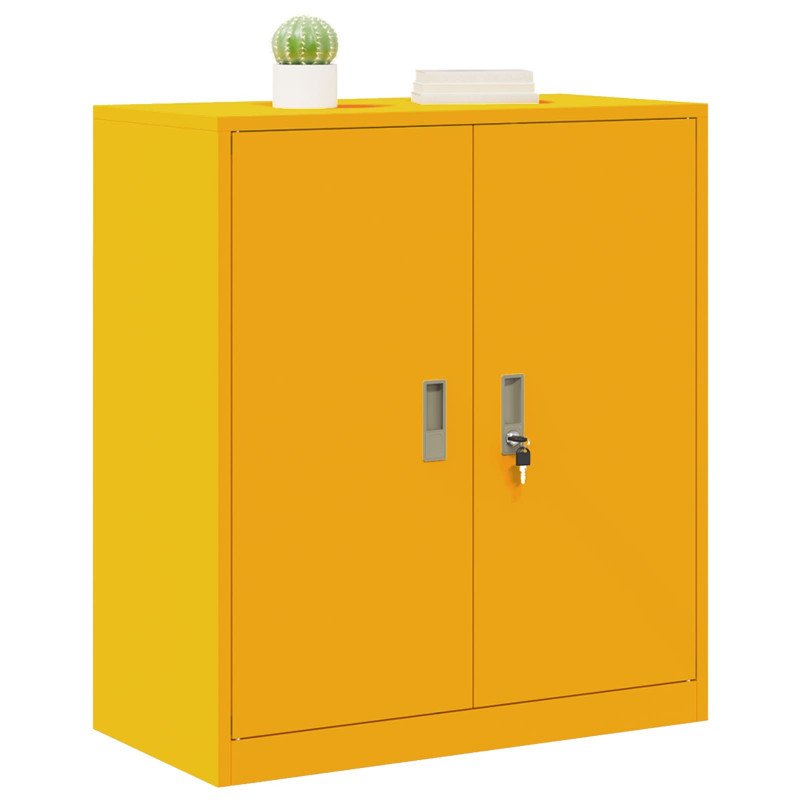 Szafka do przechowywania Musztardowy Żółty 80 x 40 x 90 cm Stal