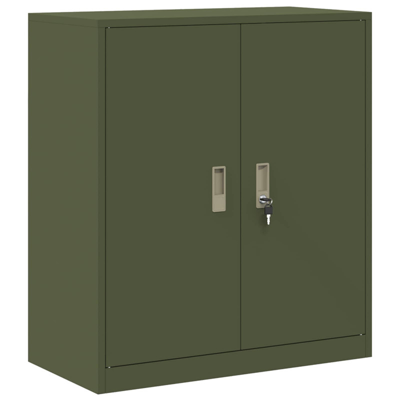 Szafka do przechowywania Zielony oliwkowy 80 x 40 x 90 cm Stal
