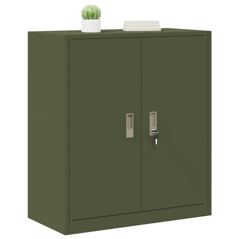 Szafka do przechowywania Zielony oliwkowy 80 x 40 x 90 cm Stal