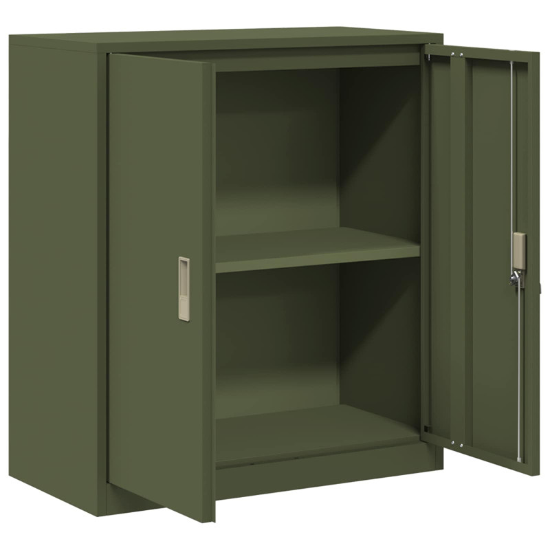 Szafka do przechowywania Zielony oliwkowy 80 x 40 x 90 cm Stal
