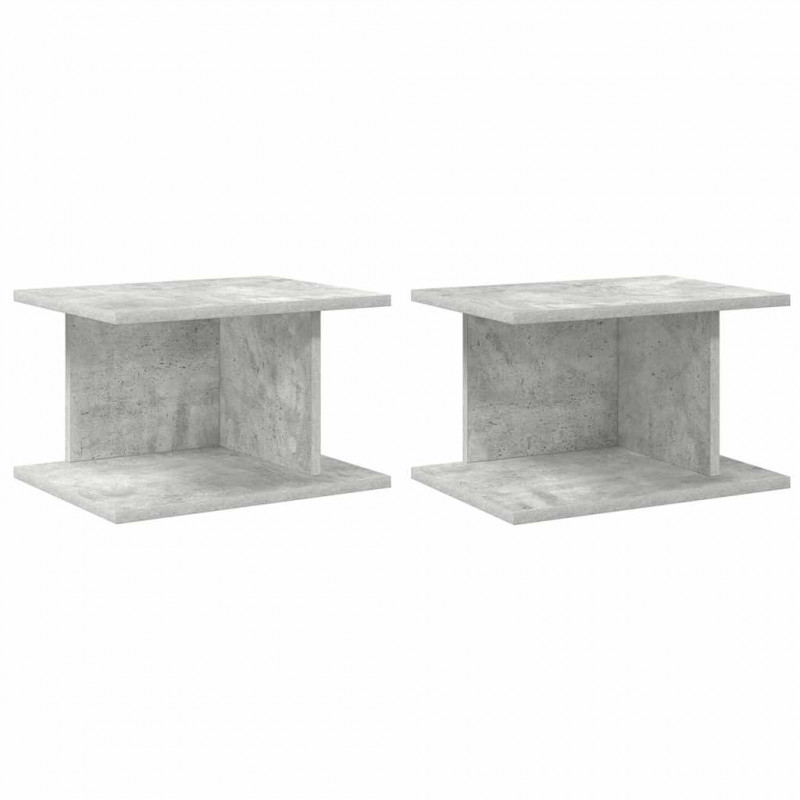 Stolik nocny 2 pcs Betonowy szary 40 x 30 x 25 cm