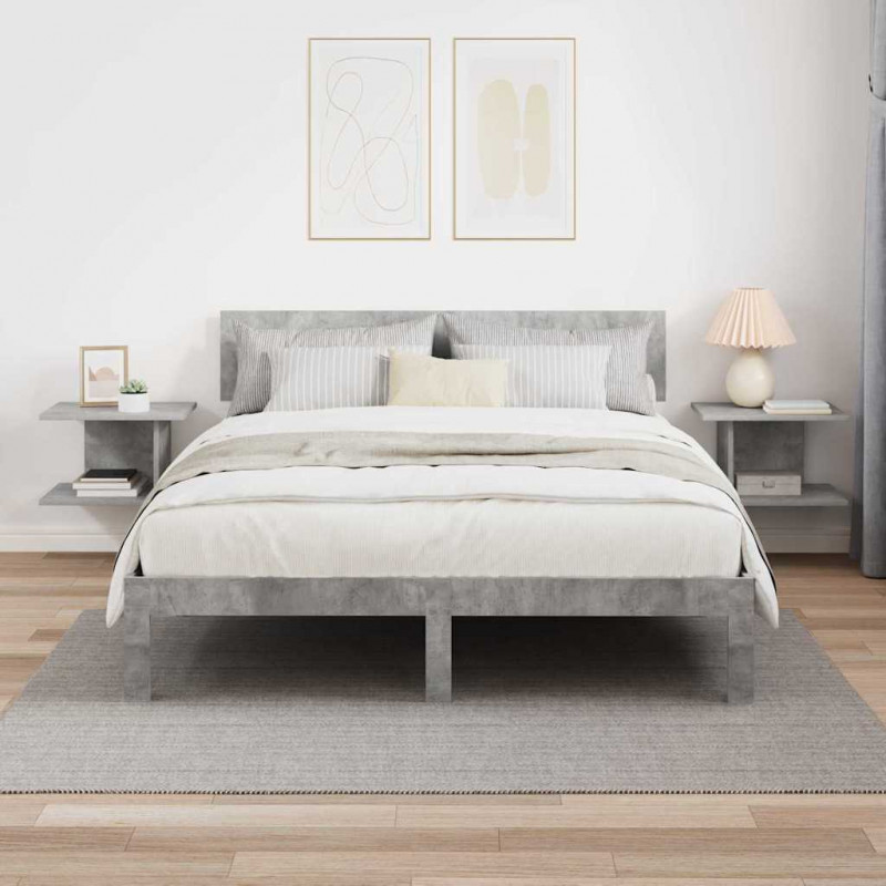 Stolik nocny 2 pcs Betonowy szary 40 x 30 x 25 cm