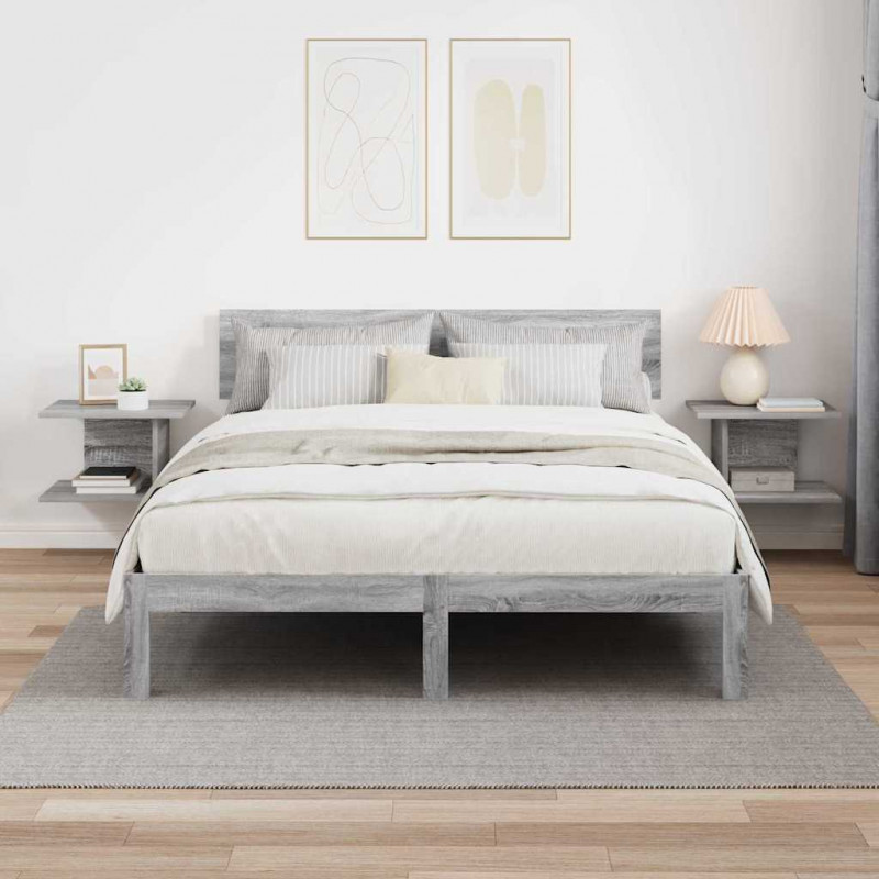 Stolik nocny 2 pcs Szary Sonoma 40 x 30 x 25 cm