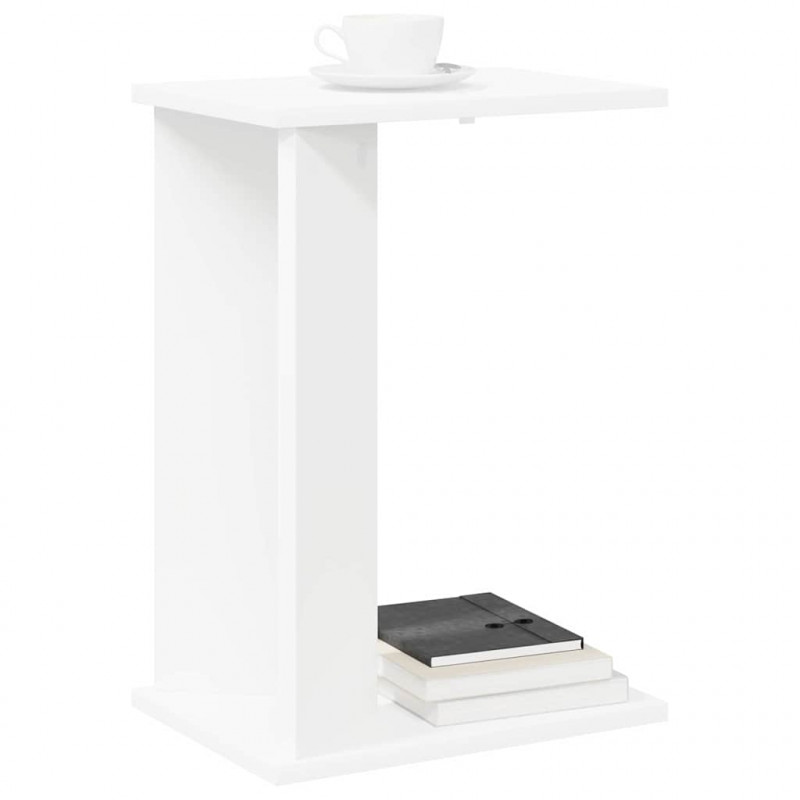 Stolik końcowy Biały 35 x 25 x 50 cm Materiał drewnopochodny