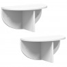 Półka ścienna Montowane na ścianie 2 pcs Biały 38 x 19 x 19 cm