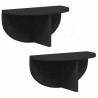 Półka ścienna Montowane na ścianie 2 pcs Czarny 38 x 19 x 19 cm