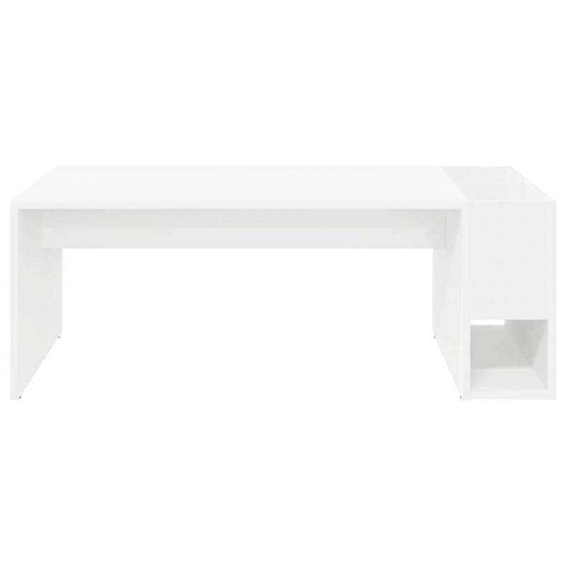 Stolik kawowy Biały 101,5 x 50 x 37 cm Materiał drewnopochodny