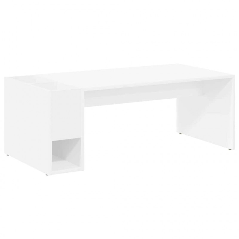 Stolik kawowy Biały 101,5 x 50 x 37 cm Materiał drewnopochodny