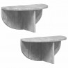 Półka ścienna 2 pcs Betonowy szary 38 x 19 x 19 cm