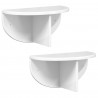 Półka ścienna 2 pcs Wysoki połysk biały 38 x 19 x 19 cm
