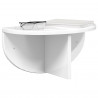 Półka ścienna 2 pcs Wysoki połysk biały 38 x 19 x 19 cm