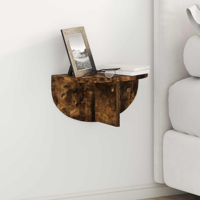Półka ścienna 2 pcs Dąb wędzony 38 x 19 x 19 cm