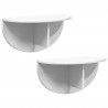 Półka ścienna Montowane na ścianie 2 pcs Biały 48 x 24 x 24 cm