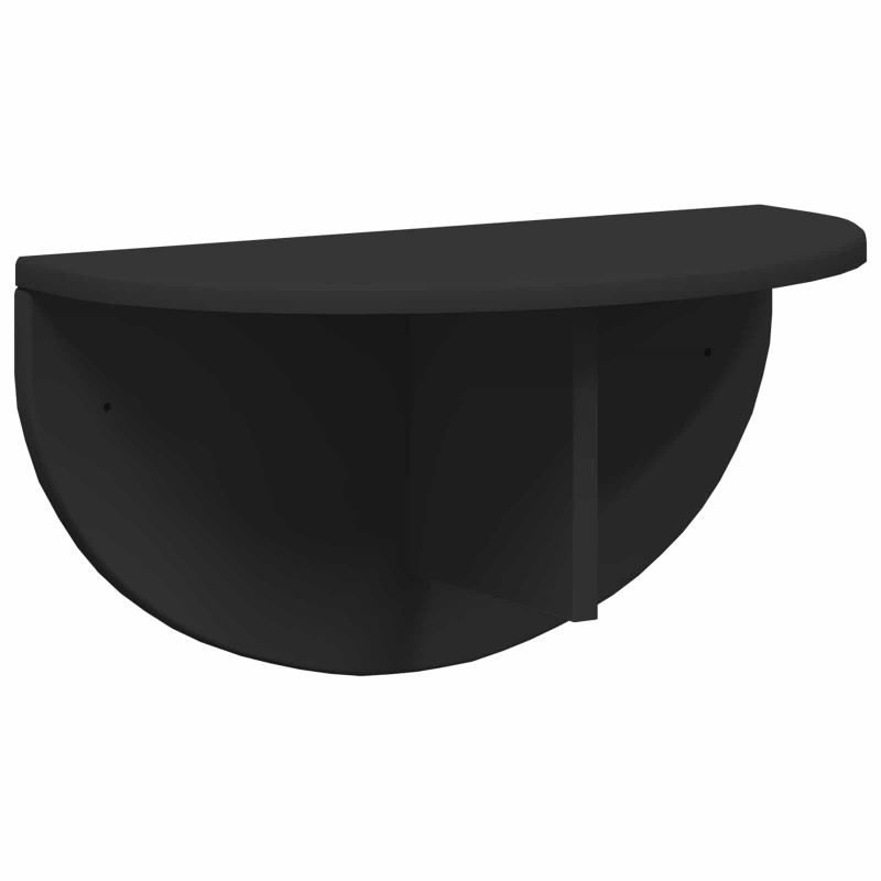 Półka ścienna Montowane na ścianie 2 pcs Czarny 48 x 24 x 24 cm