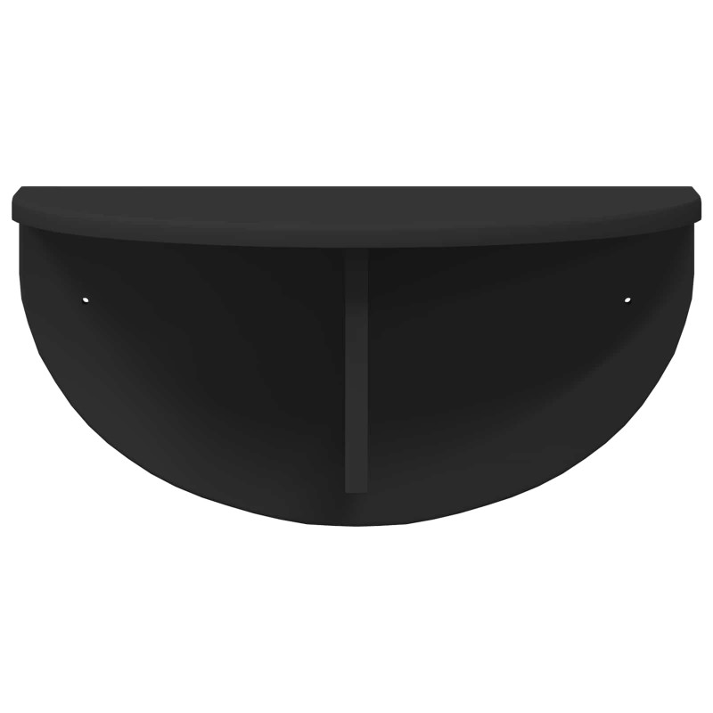 Półka ścienna Montowane na ścianie 2 pcs Czarny 48 x 24 x 24 cm