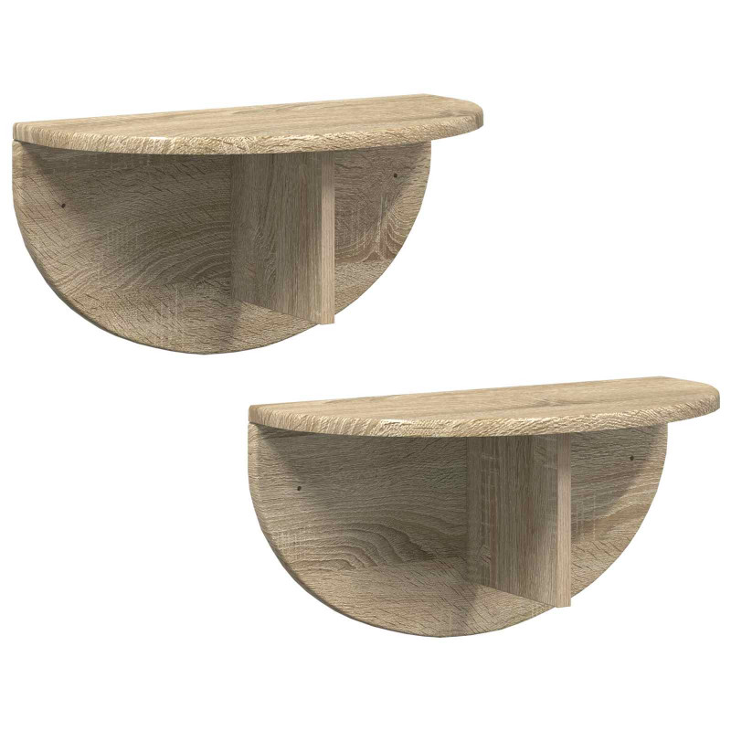 Półka ścienna 2 pcs Dąb Sonoma 48 x 24 x 24 cm
