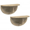 Półka ścienna 2 pcs Dąb Sonoma 48 x 24 x 24 cm