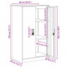 Szafka do przechowywania Antracyt 60 x 40 x 105 cm Stal