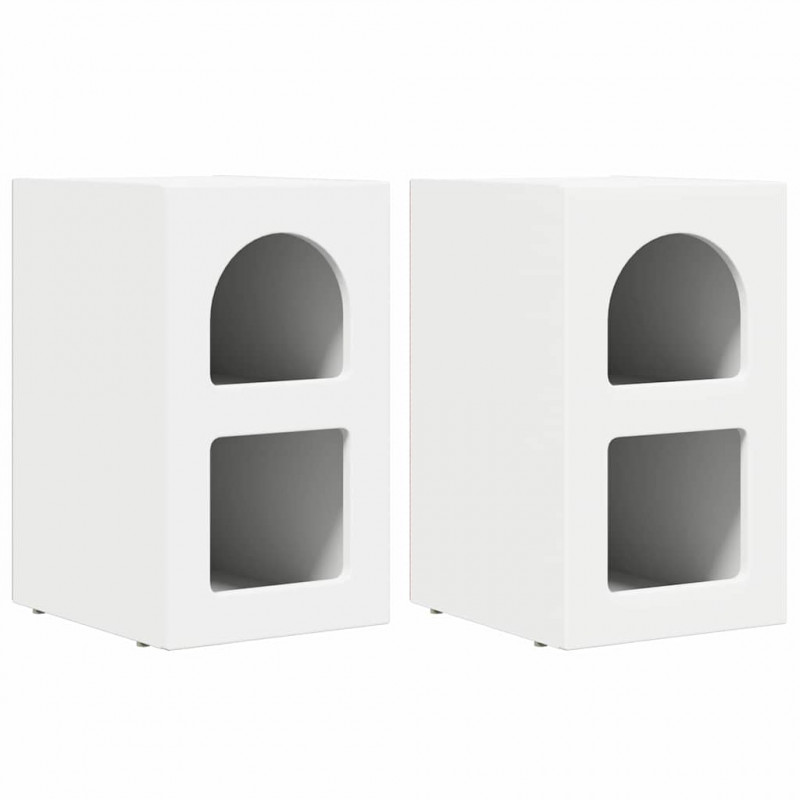 Stolik nocny 2 pcs Biały 29,5 x 33,5 x 50 cm